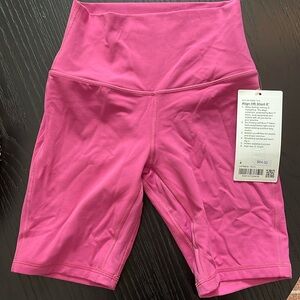 Lululemon hot pink 8” align short